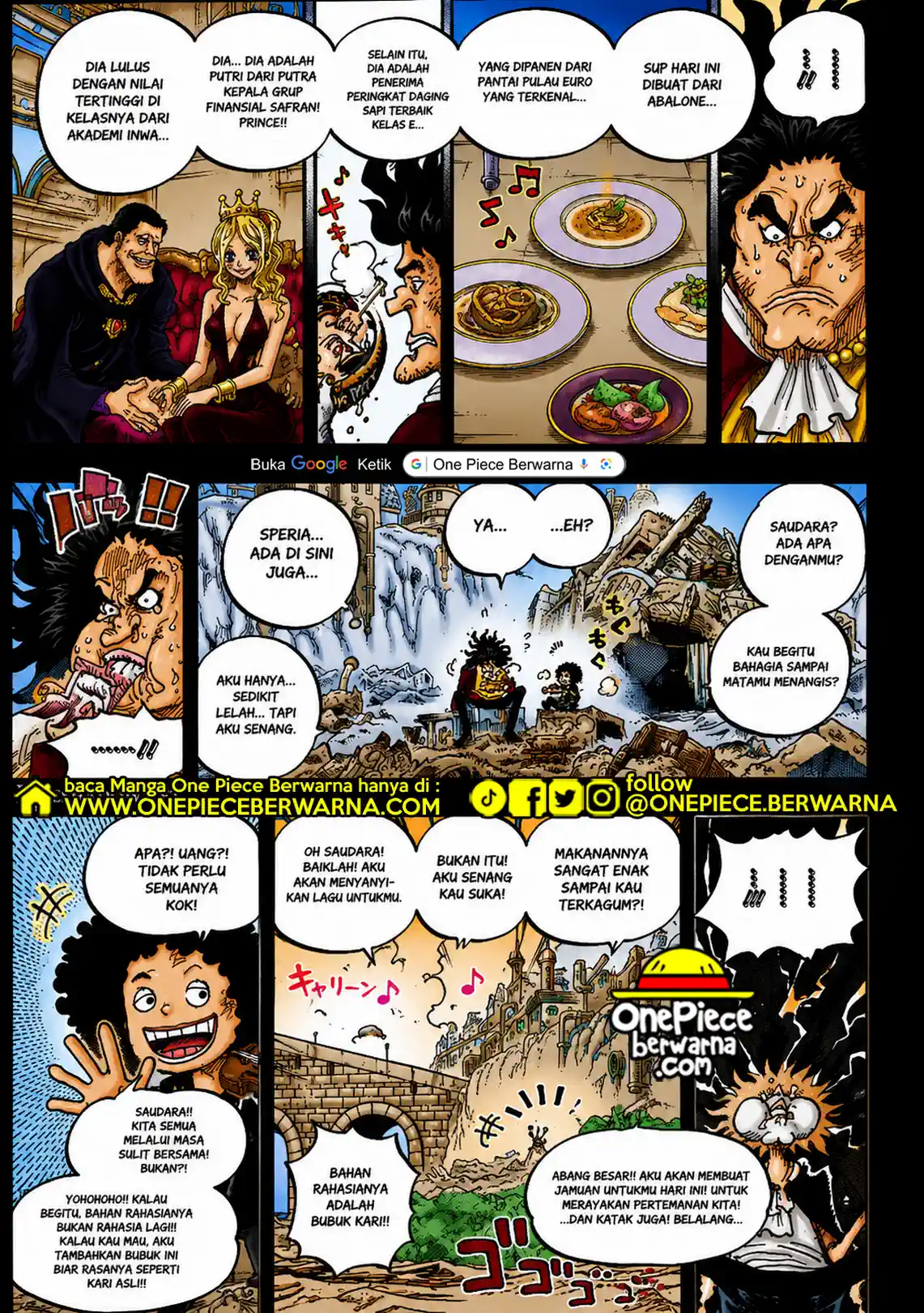 One Piece berwarna 1184 1185 1186 bahasa indonesia
